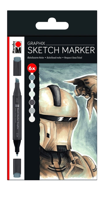 Marabu Alcohol-Based Graphix Sketch Markers