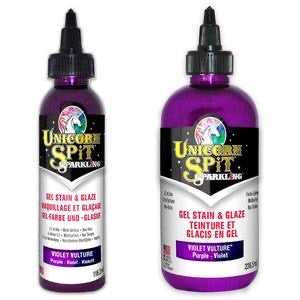 Unicorn SPiT Gel Stain and Glaze 20 Complete Collection: Sparkling and  Original Colors with 10 TreBBies Fine Detail Sticks, 4 oz and 8 oz (Molly  Red
